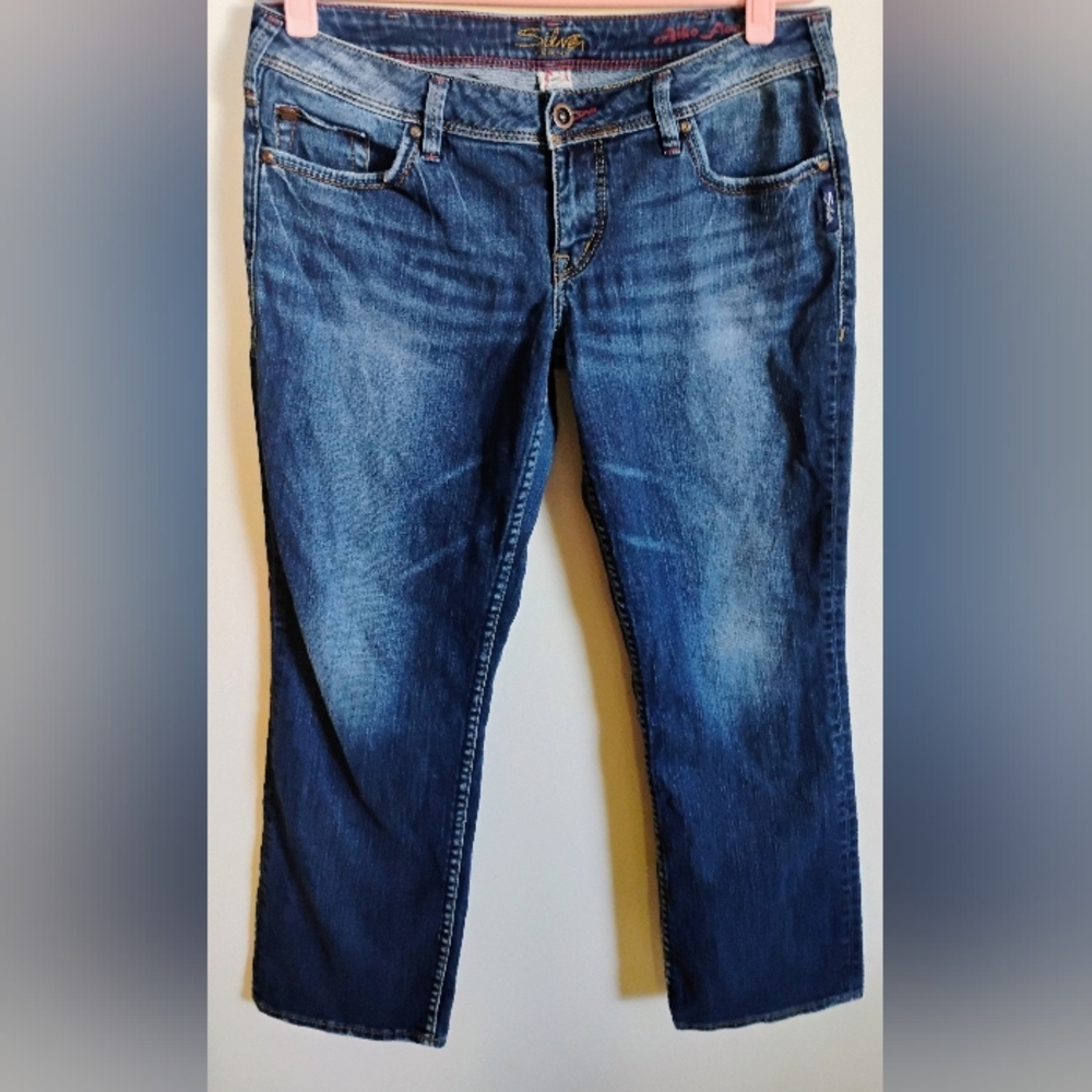 Silver Jeans Aiko‎ Flood Crop Jeans Women's 31 Mid Rise Y2K Straight Leg